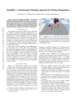 PokeRRT: A Kinodynamic Planning Approach for Poking Manipulation
