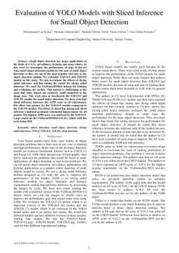 Evaluation of YOLO Models with Sliced Inference for Small Object
  Detection