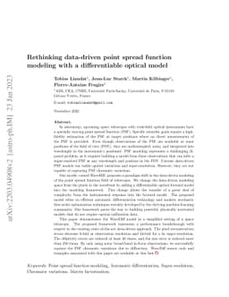 Rethinking data-driven point spread function modeling with a
  differentiable optical model