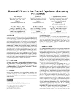 Human-GDPR Interaction: Practical Experiences of Accessing Personal Data