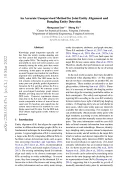 An Accurate Unsupervised Method for Joint Entity Alignment and Dangling
  Entity Detection