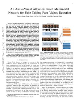 An Audio-Visual Attention Based Multimodal Network for Fake Talking Face
  Videos Detection