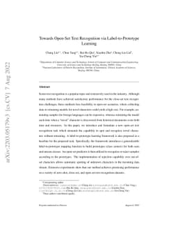 Towards Open-Set Text Recognition via Label-to-Prototype Learning