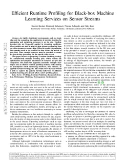 Efficient Runtime Profiling for Black-box Machine Learning Services on
  Sensor Streams