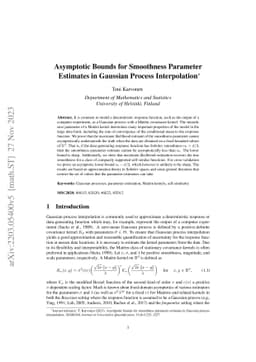 Asymptotic Bounds for Smoothness Parameter Estimates in Gaussian Process
  Interpolation