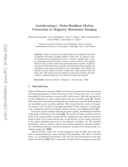 Autofocusing+: Noise-Resilient Motion Correction in Magnetic Resonance
  Imaging