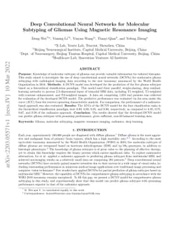 Deep Convolutional Neural Networks for Molecular Subtyping of Gliomas
  Using Magnetic Resonance Imaging