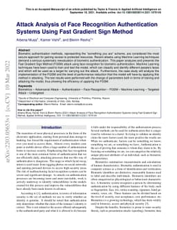 Attack Analysis of Face Recognition Authentication Systems Using Fast
  Gradient Sign Method