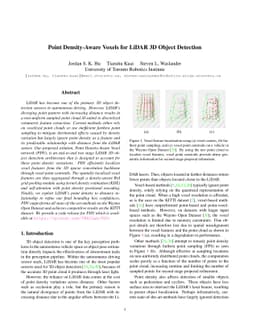 Point Density-Aware Voxels for LiDAR 3D Object Detection