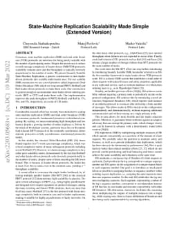 State-Machine Replication Scalability Made Simple (Extended Version)