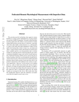 Federated Remote Physiological Measurement with Imperfect Data