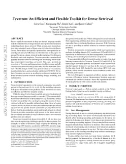 Tevatron: An Efficient and Flexible Toolkit for Dense Retrieval
