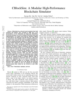 CBlockSim: A Modular High-Performance Blockchain Simulator