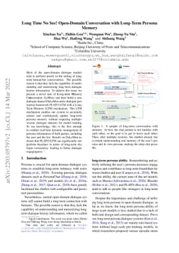 Long Time No See! Open-Domain Conversation with Long-Term Persona Memory