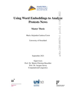 Using Word Embeddings to Analyze Protests News