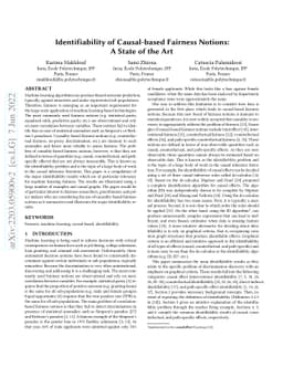 Identifiability of Causal-based Fairness Notions: A State of the Art