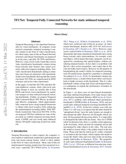 TFCNet: Temporal Fully Connected Networks for Static Unbiased Temporal
  Reasoning