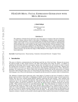 FExGAN-Meta: Facial Expression Generation with Meta Humans