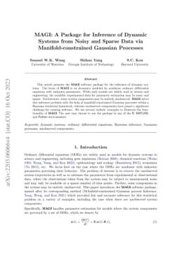 MAGI: A Package for Inference of Dynamic Systems from Noisy and Sparse
  Data via Manifold-constrained Gaussian Processes