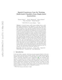 Spatial Consistency Loss for Training Multi-Label Classifiers from
  Single-Label Annotations