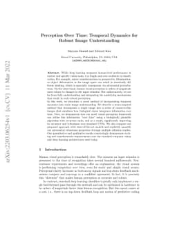 Perception Over Time: Temporal Dynamics for Robust Image Understanding