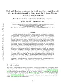 Fast and flexible inference for joint models of multivariate
  longitudinal and survival data using Integrated Nested Laplace Approximations