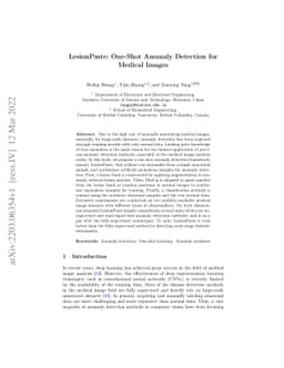 LesionPaste: One-Shot Anomaly Detection for Medical Images