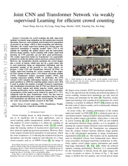 Joint CNN and Transformer Network via weakly supervised Learning for
  efficient crowd counting