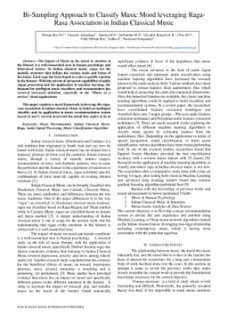 Bi-Sampling Approach to Classify Music Mood leveraging Raga-Rasa
  Association in Indian Classical Music