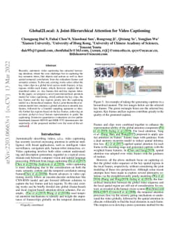 Global2Local: A Joint-Hierarchical Attention for Video Captioning
