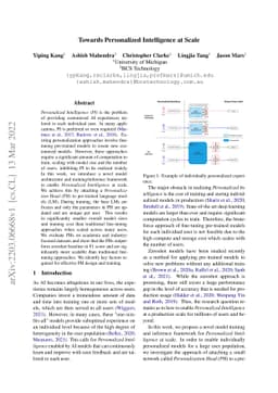 Towards Personalized Intelligence at Scale