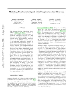 Modelling Non-Smooth Signals with Complex Spectral Structure