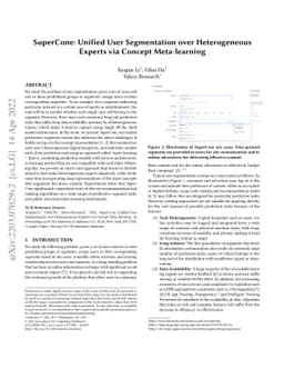 SuperCone: Unified User Segmentation over Heterogeneous Experts via
  Concept Meta-learning