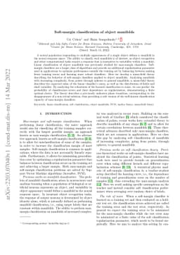 Soft-margin classification of object manifolds