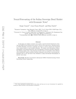 Neural Forecasting of the Italian Sovereign Bond Market with Economic
  News