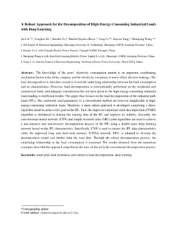 A Robust Approach for the Decomposition of High-Energy-Consuming
  Industrial Loads with Deep Learning