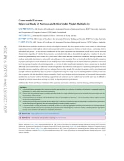 Cross-model Fairness: Empirical Study of Fairness and Ethics Under Model
  Multiplicity