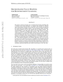 Orchestrated Value Mapping for Reinforcement Learning