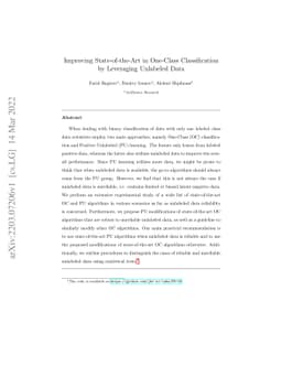 Improving State-of-the-Art in One-Class Classification by Leveraging
  Unlabeled Data