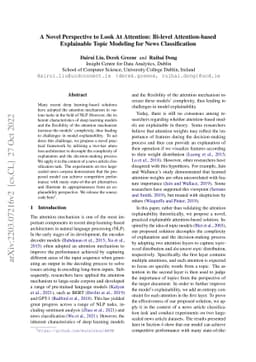 A Novel Perspective to Look At Attention: Bi-level Attention-based
  Explainable Topic Modeling for News Classification