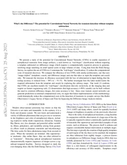 What's the Difference? The potential for Convolutional Neural Networks
  for transient detection without template subtraction