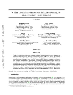 A deep learning pipeline for breast cancer ki-67 proliferation index
  scoring