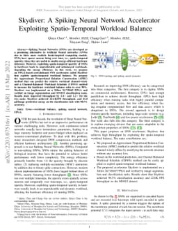 Skydiver: A Spiking Neural Network Accelerator Exploiting
  Spatio-Temporal Workload Balance