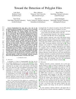 Toward the Detection of Polyglot Files