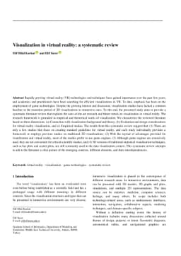 Visualization in virtual reality: a systematic review