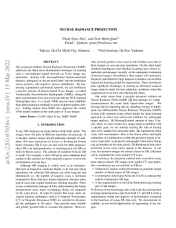 Neural Radiance Projection
