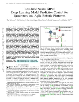 Real-time Neural-MPC: Deep Learning Model Predictive Control for
  Quadrotors and Agile Robotic Platforms