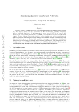 Simulating Liquids with Graph Networks
