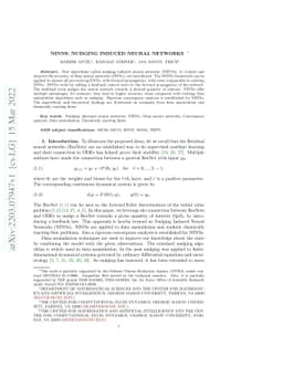 NINNs: Nudging Induced Neural Networks