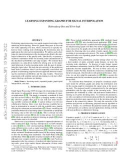 Learning Expanding Graphs for Signal Interpolation